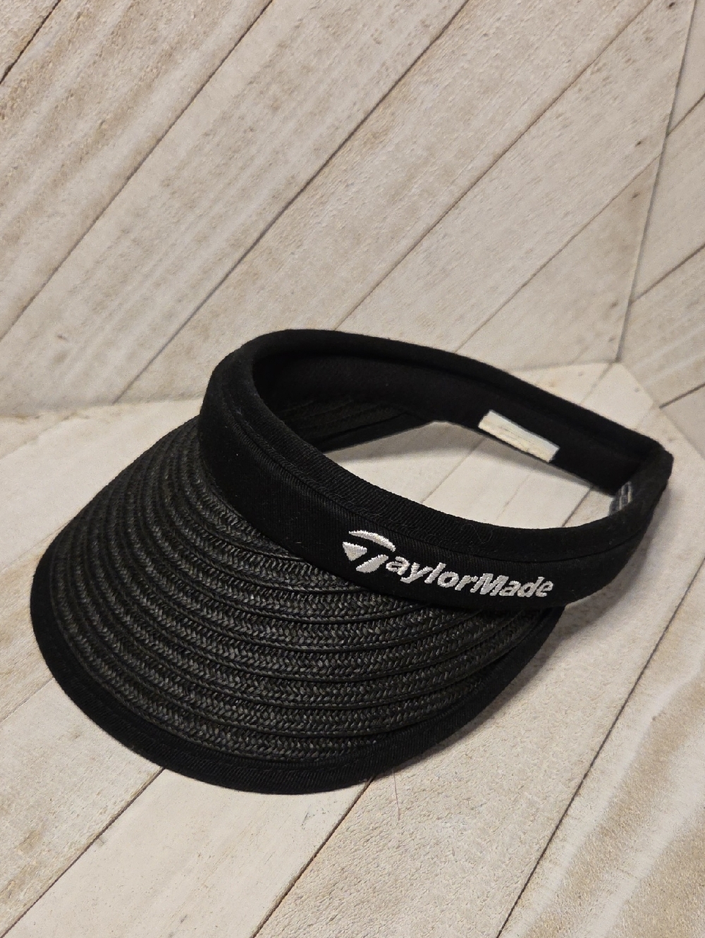 TaylorMade Womans Black Ratan Golf Visor